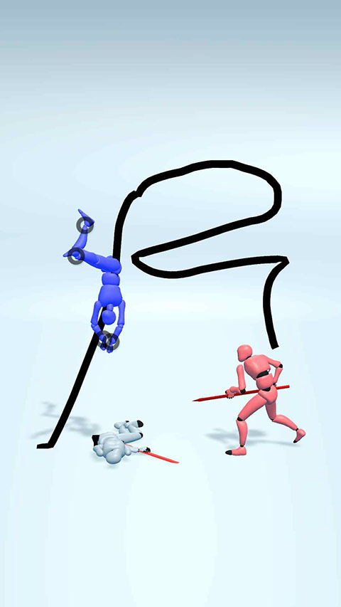 画线格斗小游戏