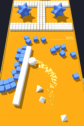 彩色躲避球球3D游戏