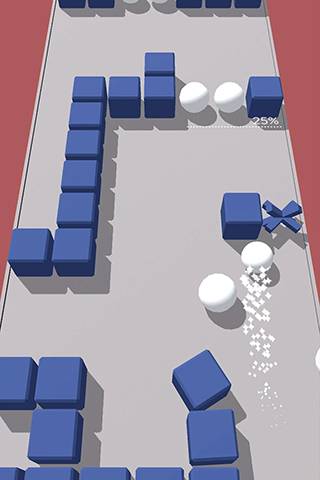 彩色躲避球球3D游戏