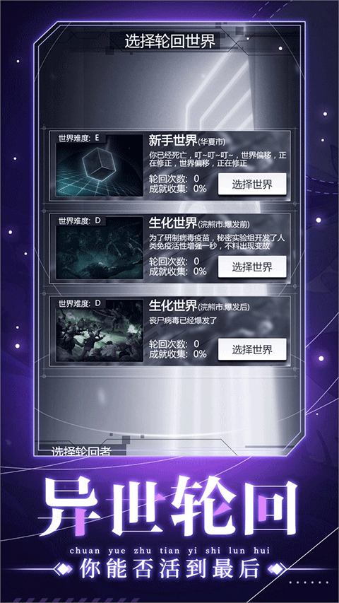 穿越诸天异世轮回游戏