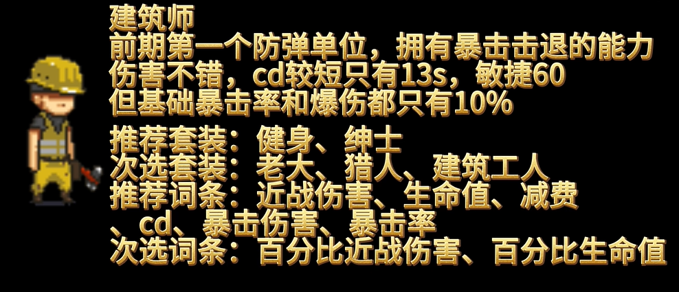 建筑师角色展示